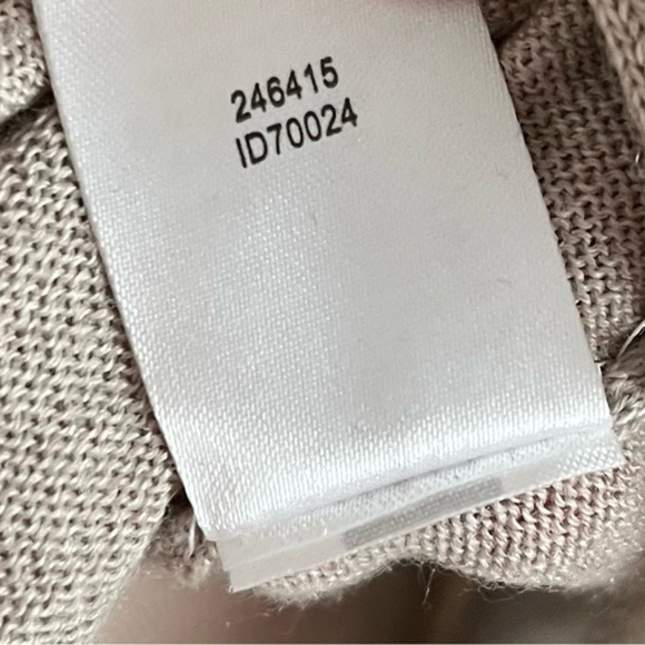 Loft • Beige Tan Gemstone Jewelled Merino Wool Cardigan - Picture 3 of 6